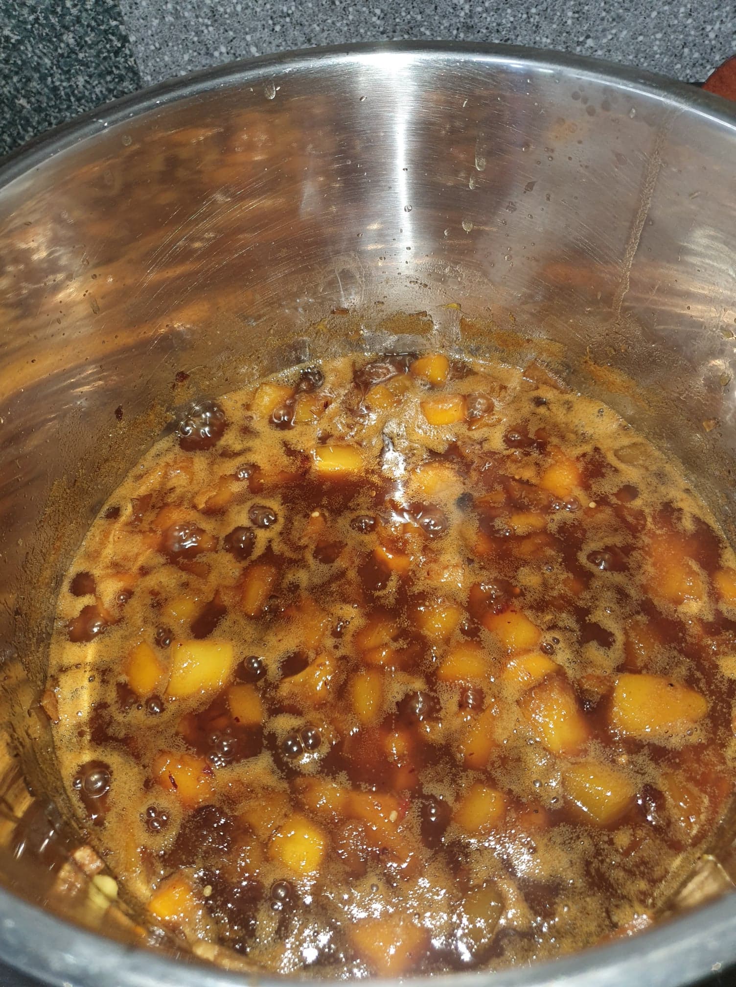 Add mangoes and chilli